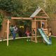 KidKraft Lawnmeadow Wooden Swing Set/Playset with Slide, Sandbox, Telescope and Monkey Bars
