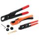 SKYSHALO PEX Pipe Crimping Tool Kit Pro Press Crimper for 3/8 in. 1/2 in. 3/4 in. 1in. Crimp Rings with 3 Jaw Dies PEX Wrench