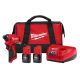 Milwaukee M12 12-Volt Lithium-Ion Compact Brushless Cordless 1/4 in. Impact Driver Kit w (2) 2.0 Ah Batteries, Charger & Tool Bag
