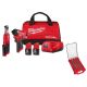 Milwaukee M12 FUEL 12V Li-Ion Cordless 3/8 in. Ratchet & 1/4 in. Impact Driver Combo Kit (2-Tool) w/Batteries, Charger, Socket Set
