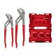 Milwaukee 10 in. and 12 in. Smooth Jaw Pliers Set with Close Quarters Tubing Cutter Set (5-Piece)