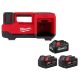 Milwaukee M18 18-Volt Lithium-Ion Cordless Portable Inflator w/M18 (1) High Output 6.0Ah Battery & (2) 5.0Ah Battery