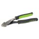 Greenlee 8 in. High-Leverage Diagonal Cutting Pliers, Angled Head with Molded Grip