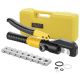 Lukyamzn 10T Hydraulic Cable Lug Crimping Tool 12 to 2/0 AWG Electrical Terminal Wire and Butt Connector Alloy Steel with 9 Die