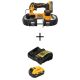 DEWALT ATOMIC 20V MAX Lithium-Ion Cordless 1-1/4 in. Bandsaw Kit with 1.7 Ah and 5.0 Ah Batteries and (2) Chargers