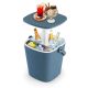 Costway 4 Gallon Portable Cooler Bar Table with Handle Bottle Opener & Lift Top Lid Blue