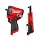 Milwaukee M12 FUEL 12V Lithium-Ion Brushless Cordless Stubby 3/8 in. Impact Wrench with M12 3/8 in. Ratchet (Tool-Only)