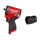 Milwaukee M12 FUEL 12V Lithium-Ion Brushless Cordless Stubby 3/8 in. Impact Wrench with Protective Boot (Tool-Only)