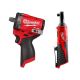 Milwaukee M12 FUEL 12V Lithium-Ion Brushless Cordless Stubby 1/2 in. Impact Wrench with M12 3/8 in. Ratchet (Tool-Only)