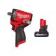 Milwaukee M12 FUEL 12V Lithium-Ion Brushless Cordless Stubby 1/2 in. Impact Wrench with M12 XC High Output 5.0 Ah Battery Pack