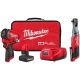 Milwaukee M12 FUEL 12V Lithium-Ion Brushless Cordless Stubby 3/8 in. Impact Wrench Kit with M12 3/8 in. Ratchet (Tool-Only)