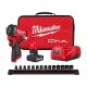 Milwaukee M12 FUEL 12V Lithium-Ion Brushless Cordless Stubby 3/8 in. Impact Wrench Kit with SHOCKWAVE Impact Socket Set (14-Piece)