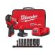 Milwaukee M12 FUEL 12V Li-Ion Brushless Cordless Stubby 3/8 in. Impact Wrench Kit with Metric Deep Impact Rated Socket Set (8-Pc)