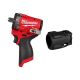 Milwaukee M12 FUEL 12V Lithium-Ion Brushless Cordless Stubby 1/2 in. Impact Wrench with Pin Detent with Protective Boot