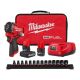 Milwaukee M12 FUEL 12V Li-Ion Brushless Cordless Stubby 3/8 in. Impact Wrench Kit w/(2) Batteries & Impact Socket Set (14-Piece)