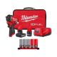 Milwaukee M12 FUEL 12V Li-Ion Brushless Cordless Stubby 1/2in. Impact Wrench Kit w/(2)Batteries & Lug Nut Impact Socket Set (5-Pc)