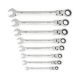 GEARWRENCH SAE Flex-Head 90-Tooth Combination Ratcheting Wrench Set (8-Piece)