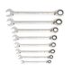 GEARWRENCH Metric 90-Tooth Reversible Combination Ratcheting Wrench Set (8-Piece)