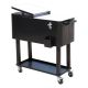 AFAIF 80 qt. rolling Cooler, Portable Cooling Bins Ice Chest on Wheels Outdoor Stand Up Drink Cooler Cart for Party-Black