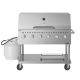 Koolmore Portable Commercial Outdoor Propane Grill 48 in. with Roll Dome Cover in Stainless Steel