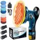 Saker Cordless Car Buffer Polisher - 6 in. Portable Polishing Waxer Machine Kit for Car Detailing(3 Batteries)