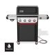 Weber Spirit EP-435 4-Burner Natural Gas Grill in Black with Side Burner