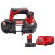 Milwaukee M12 12V Lithium-Ion Cordless Sub-Compact Band Saw with XC Battery Pack 4.0 Ah and Charger Starter Kit