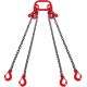VEVOR Chain Sling,1/4 in. x 5 ft. Lifting Chains with Hooks,G80 Engine Chain Hoist Lifts, 6600 lbs./3 Ton Lifting Sling Chains