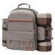 Oyezvary 32 Liters Insulated Picnic Backpack for 2-Person Bag with Blanket Compartment, Set for Couple Soft-Side Cooler, Beige