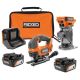 RIDGID 18V Brushless Cordless 2-Tool Combo Kit with Jig Saw, Router, (2) 4.0 Ah Batteries, and Charger