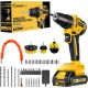 SakerPlus Cordless Drill Set with Drill Bits, 22-Volt Brushless Electric Screwdriver Driver Tool Kit 3/8 in. Chuck