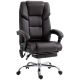 Unbranded Polyester Massage Office Chair with Lumbar Heat, Footrest, Brown