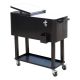 Unbranded 80 qt. Outdoor Stand Up Cooler in Black with 4-Wheels for Party