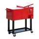 Cesicia 80 qt. Outdoor Stand Up Cooler in Red with 4-Wheels for Party