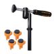 POWERTEC 180¬∞ Variable Swivel Screw Clamp and 4 Deluxe Bench Dogs with Grommet Bench Brake Inserts, Fit 3/4 in. Bench Dog Holes