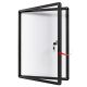 Angel Sar 26 in. x 20 in. Outdoor Acrylic Enclosed Notice Board Magnetic Bulletin Boards for Indoor Office with Locking Door Black