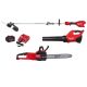 Milwaukee M18 FUEL 18V 16 in. Brushless Cordless QUIK-LOK String Trimmer/Blower 8.0 Ah FORGE Combo Kit w/ M18 FUEL 16 in. Chainsaw