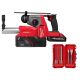 Milwaukee M18 FUEL 18V Lith-Ion Brushless Cordless 5/8 in. SDS-Plus Rotary Hammer w/ (2) Battery, & Charger w/ Drill Bit Kit
