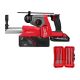 Milwaukee M18 FUEL 18V Lith-Ion Brushless Cordless 5/8 in. SDS-Plus Rotary Hammer w/ (2) Battery, & Drill Bit Kit