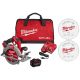 Milwaukee M18 FUEL 18V Lith-Ion Brushless Cordless 7-1/4 in. Circular Saw Kit w/ One FORGE 12.0Ah Battery & (2) Blade