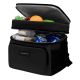 OVENTE Black 3.96 Gal Cooler Bag Insulated Beach Cooler Lunch Bag, Dual Compartments