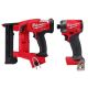Milwaukee M18 FUEL 18V Lith-Ion Brushless Cordless 18-Gauge 1/4 in. Narrow Crown Stapler & Impact Driver