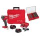 Milwaukee M18 FUEL 18V Lith-Ion Brushless Cordless 3/8 in. Compact Impact Wrench with Batteries & Impact Socket Set
