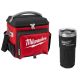 Milwaukee 21 Qt. Soft Sided Jobsite Lunch Cooler with PACKOUT Black 20 oz. Tumbler