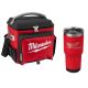 Milwaukee 21 Qt. Soft Sided Jobsite Lunch Cooler with PACKOUT Red 30 oz. Tumbler