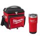 Milwaukee 21 Qt. Soft Sided Jobsite Lunch Cooler with PACKOUT Red 20 oz. Tumbler