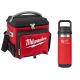 Milwaukee 21 Qt. Soft Sided Jobsite Lunch Cooler with PACKOUT Red 18 oz. Insulated Bottle with Chug Lid
