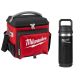 Milwaukee 22 Qt. Soft Sided Jobsite Lunch Cooler with PACKOUT Black 18 oz. Insulated Bottle with Chug Lid