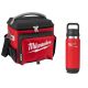 Milwaukee 21 Qt. Soft Sided Jobsite Lunch Cooler with PACKOUT Red 24 oz. Insulated Bottle with Chug Lid