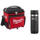 Milwaukee 21 Qt. Soft Sided Jobsite Lunch Cooler with PACKOUT Black 18 oz. Insulated Bottle with Sip Lid